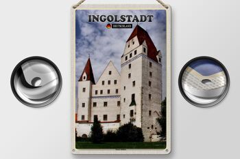 Plaque en tôle villes Ingolstadt Nouveau Château 20x30cm 2