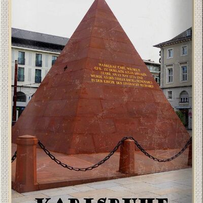 Blechschild Städte Karlsruhe Pyramide Architektur 20x30cm