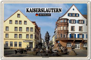 Plaque en tôle villes Kaiserslautern Kaiserbrunnen 30x20cm 1