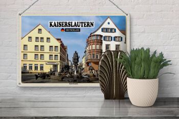 Plaque en tôle villes Kaiserslautern Kaiserbrunnen 30x20cm 3
