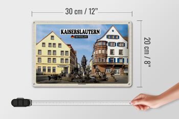 Plaque en tôle villes Kaiserslautern Kaiserbrunnen 30x20cm 4