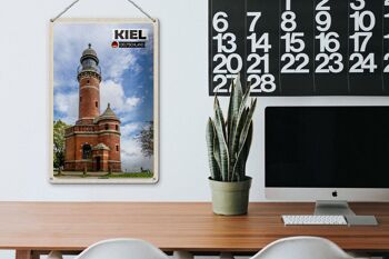 Plaque en tôle villes phare de Kiel architecture 20x30cm 3