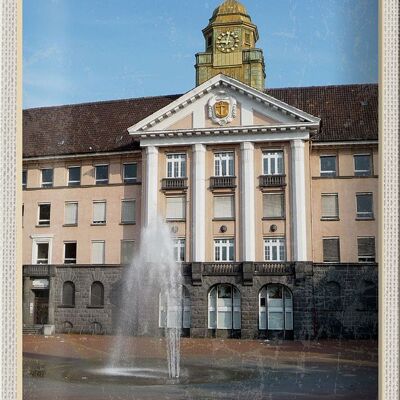 Cartel de chapa ciudades Ludwigshafen Europaplatz fuente 20x30cm