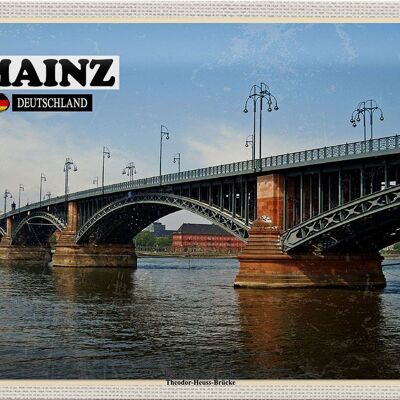 Blechschild Städte Mainz Theodor-Heuss-Brücke 30x20cm