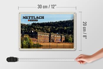 Plaque en tôle villes Mettlach ancien bâtiment d'usine 30x20cm 4