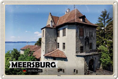 Blechschild Städte Meersburg Burg Architektur 30x20cm