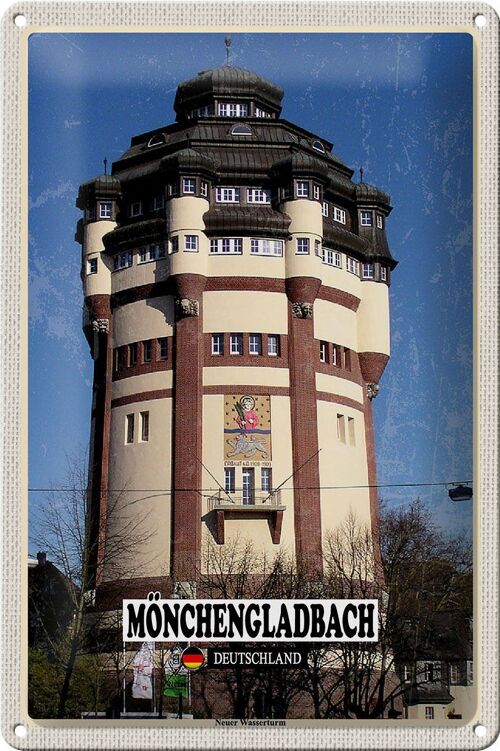 Blechschild Städte Mönchengladbach Neuer Wasserturm 20x30cm