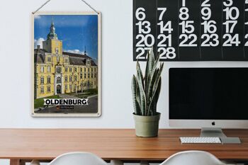 Plaque en tôle Villes Architecture du château d'Oldenbourg 20x30cm 3