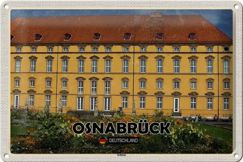 Blechschild Städte Osnabrück Schloss Mittelalter 30x20cm