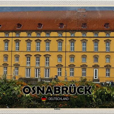 Blechschild Städte Osnabrück Schloss Mittelalter 30x20cm