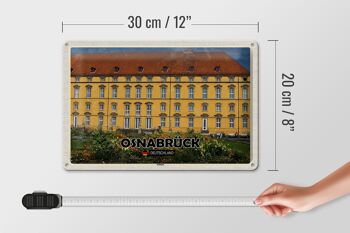 Plaque en étain Villes Château d'Osnabrück Moyen Âge 30x20cm 4