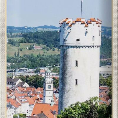 Targa in metallo città Ravensburg Mehlsack architettura 20x30 cm