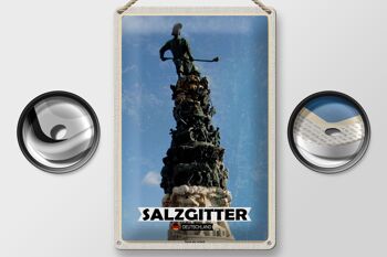 Plaque en tôle Villes Salzgitter Tour du Travail 20x30cm 2
