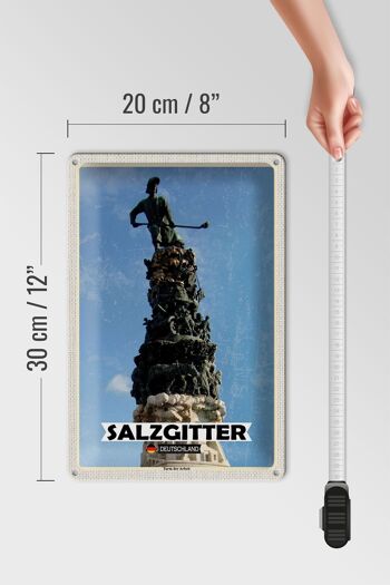 Plaque en tôle Villes Salzgitter Tour du Travail 20x30cm 4
