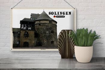 Plaque en tôle villes Sollingen tour de batterie 30x20cm 3