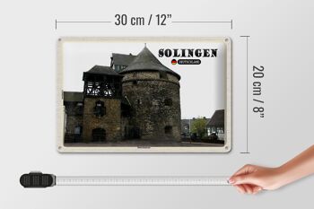 Plaque en tôle villes Sollingen tour de batterie 30x20cm 4