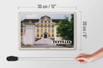 Plaque en tôle villes Tettnang, architecture du nouveau château 30x20cm 4