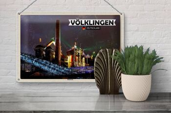 Plaque en tôle Villes Forges de Völklingen Patrimoine culturel mondial 30x20cm 3