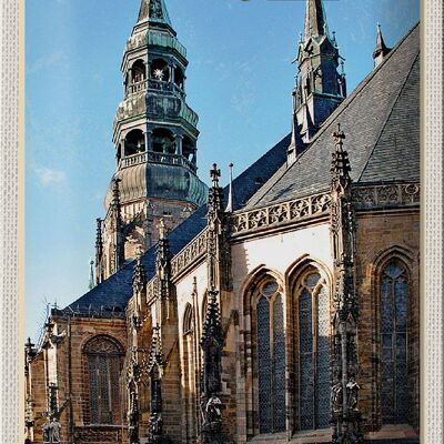 Cartel de chapa Ciudades Catedral de Zwickau St. Iglesia de Santa María 20x30cm