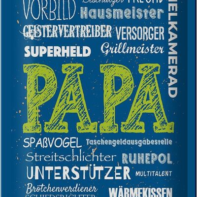 Blechschild Spruch Papa Superheld Vorbild Beschützer 20x30cm