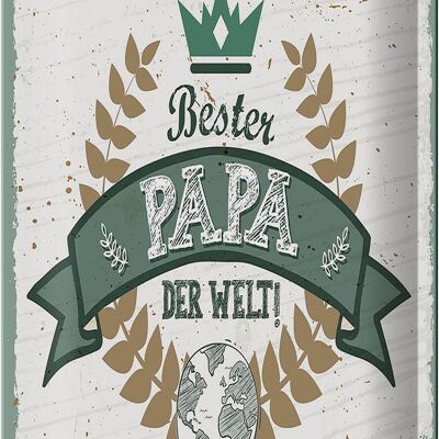 Tin sign saying Best Dad in the World 20x30cm