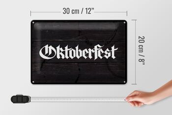 Signe en étain Fest Oktoberfest bière célébrer Munich 30x20cm 4