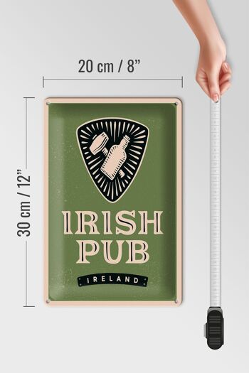 Plaque en tôle disant Irlande Irish Pub 20x30cm 4