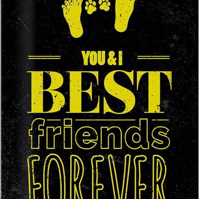 Tin sign saying friends You I best friends forever 20x30cm