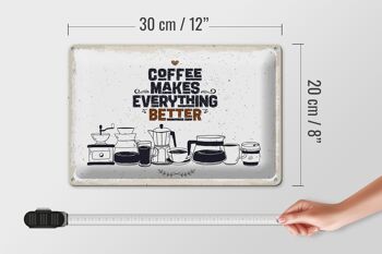 Plaque en tôle disant Café Café Tout est meilleur 30x20cm 4
