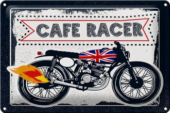 Plaque en étain pour moto, café Racer, moto UK, 30x20cm 1