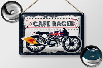 Plaque en étain pour moto, café Racer, moto UK, 30x20cm 2