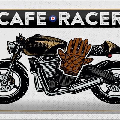 Cartel de chapa Moto Cafe Racer Moto 30x20cm