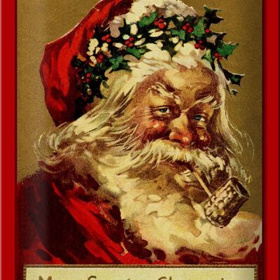 Blechschild Weihnachten Christmas Santa Claus lustig 20x30cm