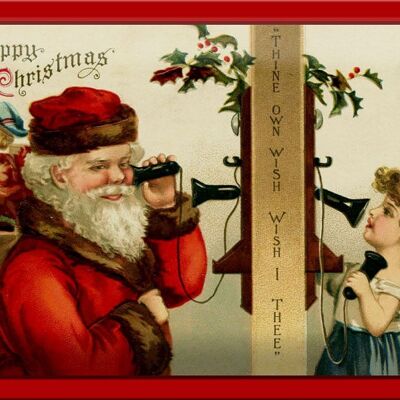 Tin sign Christmas Santa Claus 30x20cm