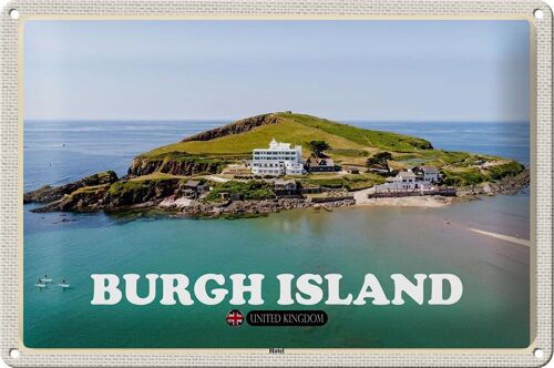 Blechschild Städte Burgh Island United Kingdom 30x20cm