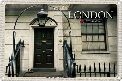 Blechschild Städte London The Sherlock Holmes Museum 30x20cm