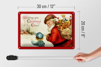 Plaque en tôle Père Noël Père Noël Noël 30x20cm 4