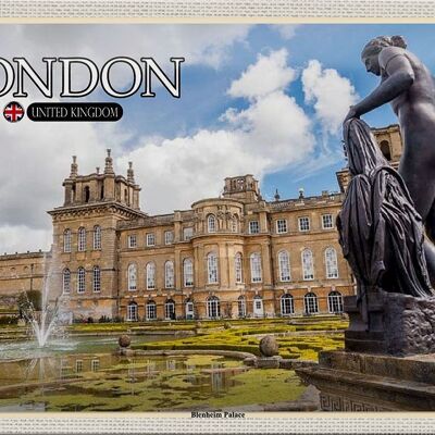 Targa in metallo Città Londra Inghilterra Blenheim Palace 30x20 cm