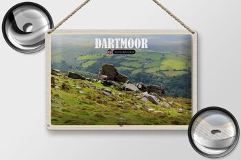 Signe en étain villes Dartmoor Hills royaume-uni angleterre 30x20cm 2