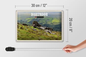Signe en étain villes Dartmoor Hills royaume-uni angleterre 30x20cm 4