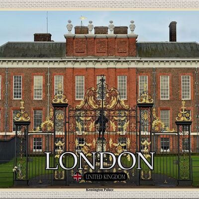 Cartel de chapa Ciudades Londres Inglaterra Palacio de Kensington 30x20cm