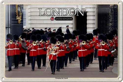 Blechschild Städte Changingt the Guard London 30x20cm