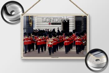 Plaque en tôle Villes Changingt the Guard Londres 30x20cm 2