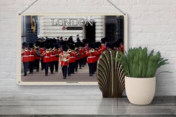 Plaque en tôle Villes Changingt the Guard Londres 30x20cm 3