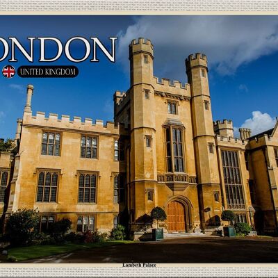 Cartel de chapa Ciudades Londres Inglaterra Reino Unido Palacio de Lambeth 30x20cm