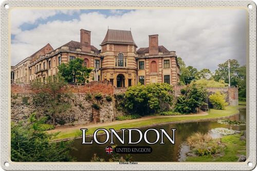 Blechschild Städte London UK Eltham Palace River 30x20cm