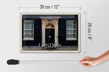 Panneau en étain Villes Angleterre Royaume-Uni Downing Street 10 30x20cm 4