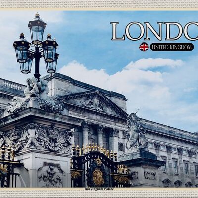 Cartel de chapa Ciudades Londres Inglaterra Palacio de Buckingham 30x20cm