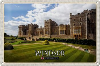 Panneau en étain pour villes, angleterre, royaume-uni, château de Windsor, 30x20cm 1
