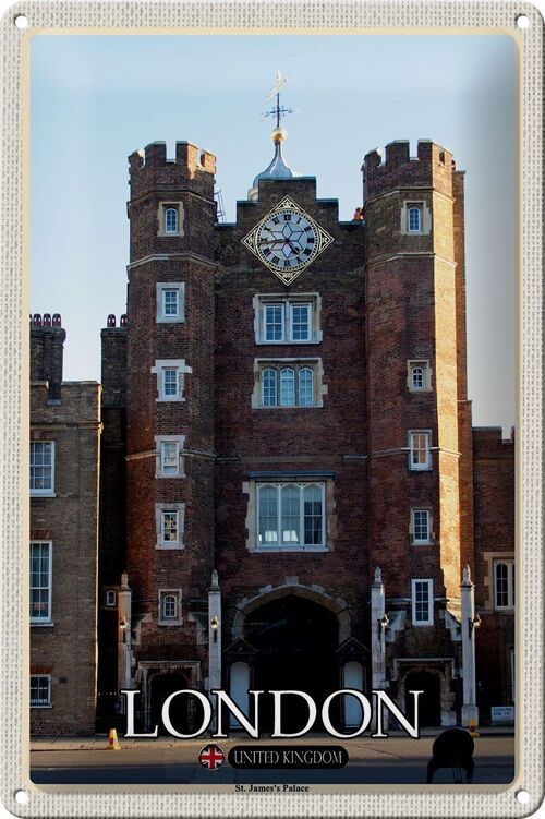 Blechschild Städte London St. James´s Palace UK 20x30cm